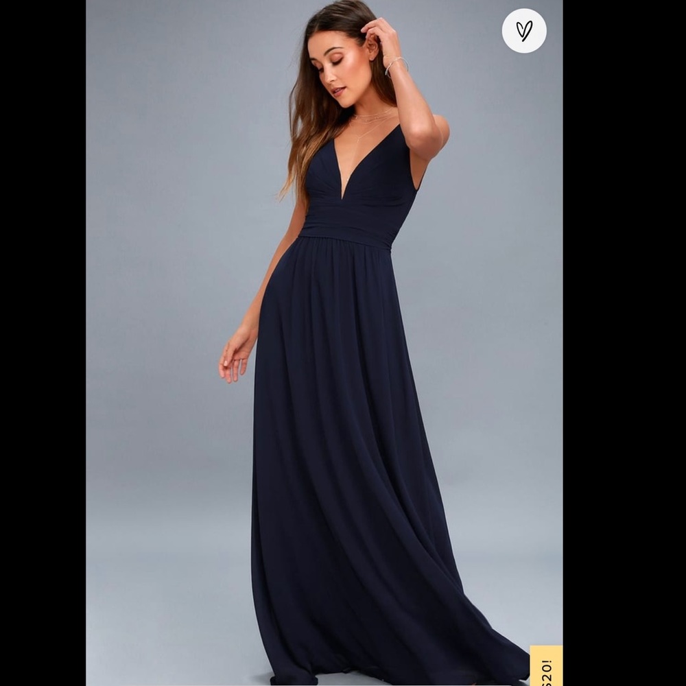 Lulus Leading Role Navy Blue Maxi